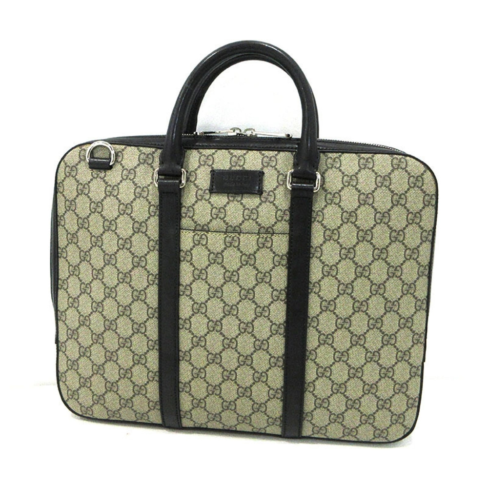 Gucci GG Supreme Business Bag Briefcase Beige Cream